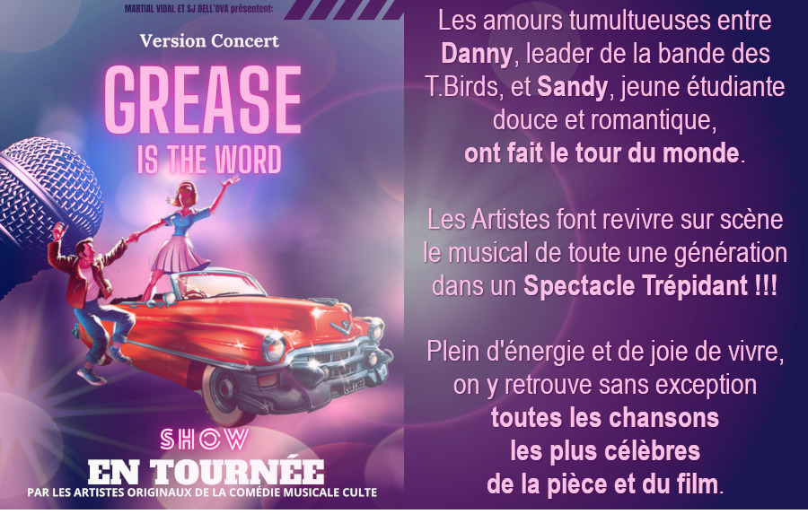 GREASE la COMEDIE MUSICALE en CONCERT